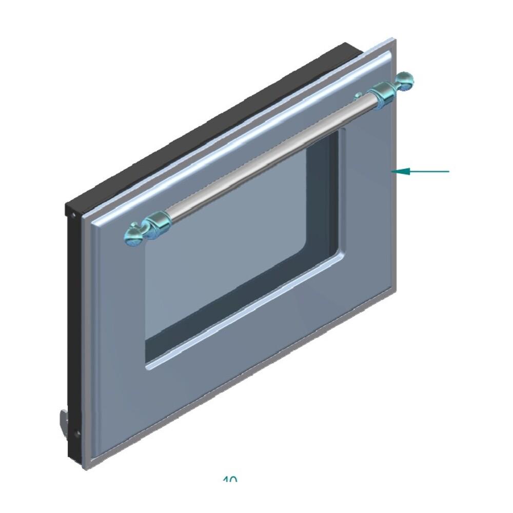 Ilve EG9622012000118 Ilve Parts Eg9622012000118 Complete Triple Glass Door Kit For Uov 60 E3 Ovens (Antique White, Burnished Trim)