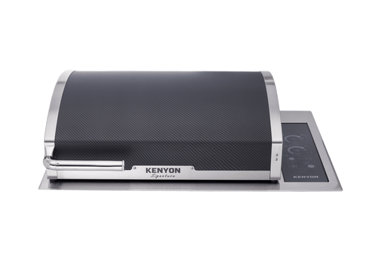 Kenyon B70429NHCF BLACK CARBON FIBER LID WITH LIGHTED HANDLE Signature Grill