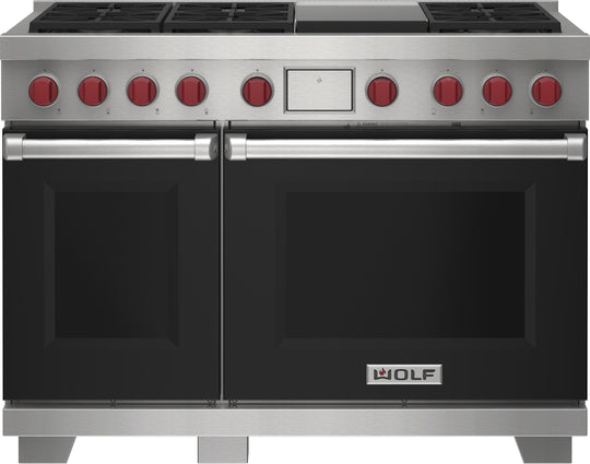 Wolf DF48650GBKPLP 48" Dual Fuel Range - 6 Burners And Infrared Griddle