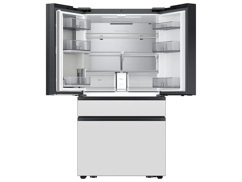 Samsung RF90F29AEW Bespoke 29 Cu. Ft. 4-Door French Door Refrigerator With Ai Family Hub™+ & Ai Vision Inside™ In White Glass