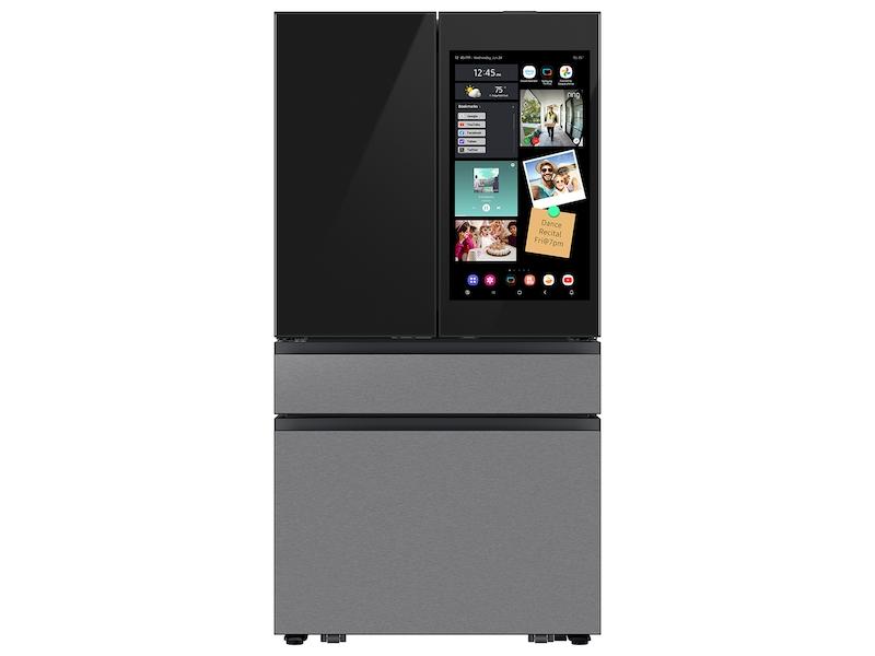 Samsung RF90F23AECRAA Bespoke 23 Cu. Ft. Counter Depth 4-Door French Door Refrigerator With Ai Family Hub™+ & Ai Vision Inside™ In Charcoal Glass And Stainless Steel