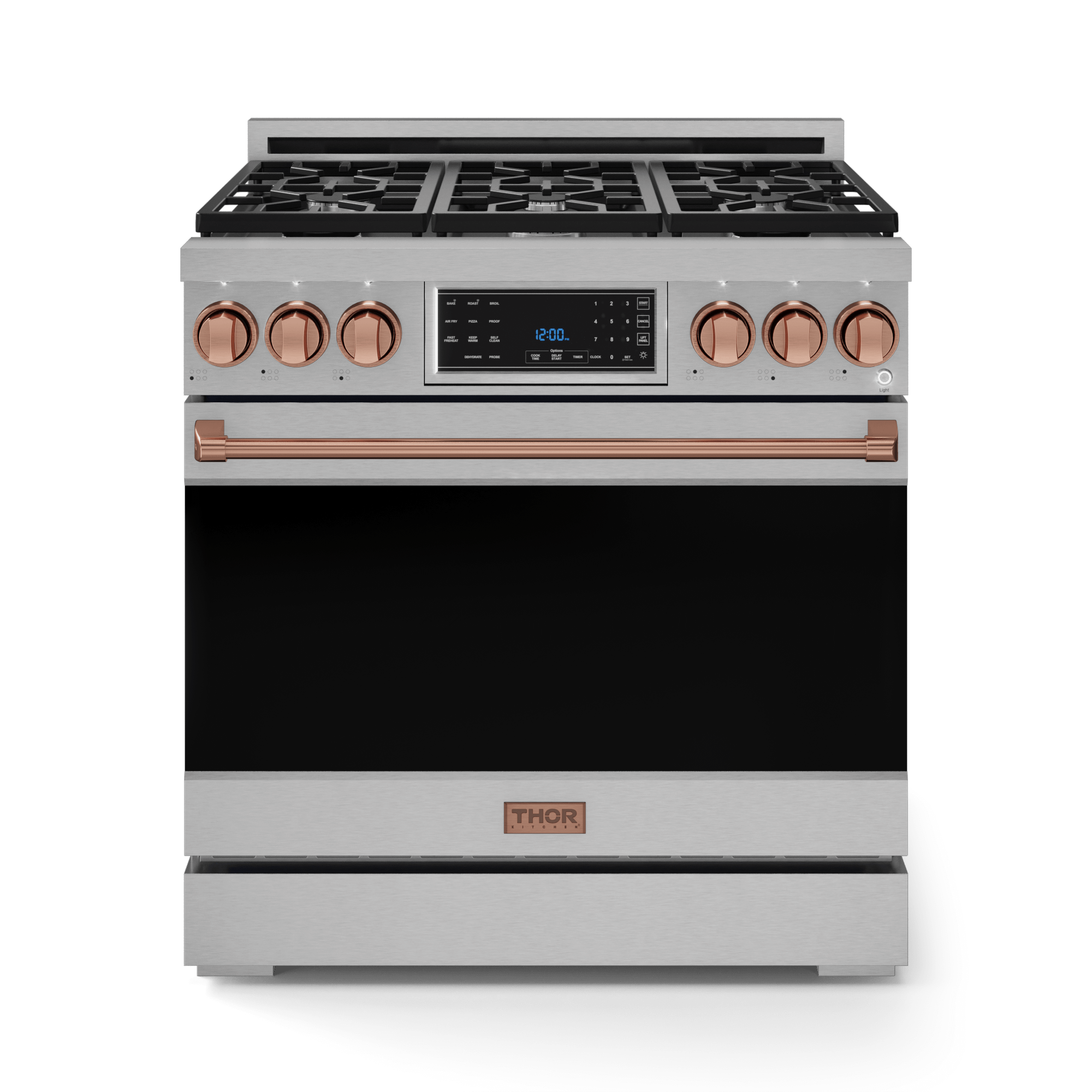 Thor Kitchen RSG36RSG 36 Inch Professional Gas Range With Tilt Panel Touch Control In Stainless Steel/Rose Gold Gordon Ramsay Series - Rsg36-Rsg