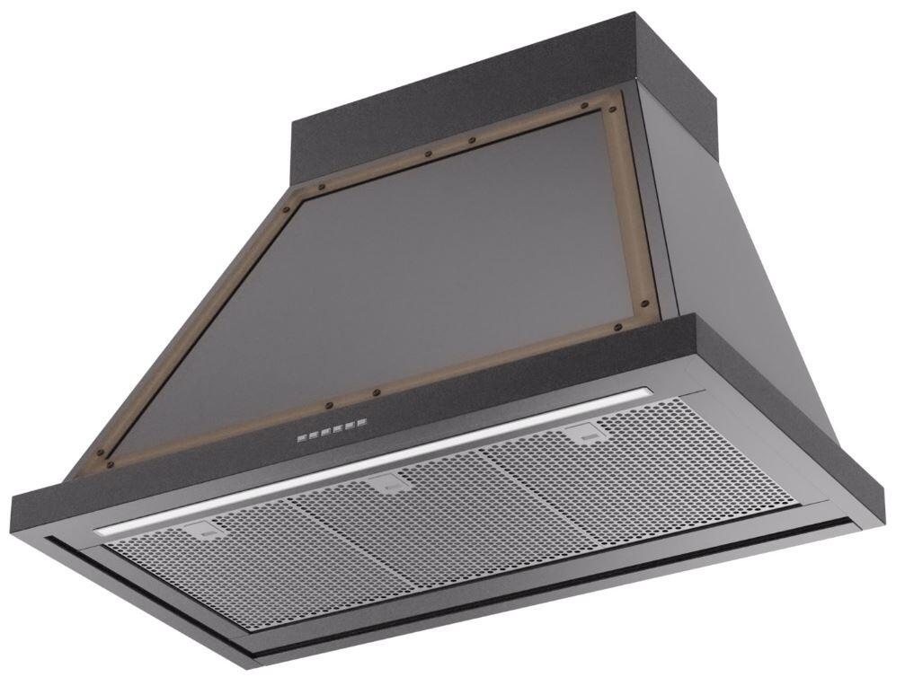 Ilve UANB36BKB Nostalgie 36 Inch Glossy Black Wall Mount Range Hood