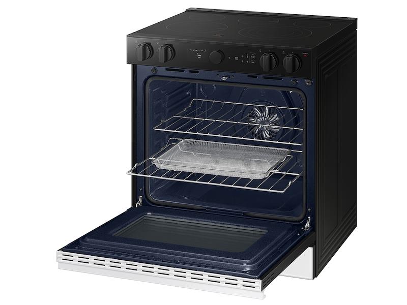 Samsung NSE6DB850212 Bespoke 6.3 Cu. Ft. Smart Slide-In Energy Star® Certified Electric Range With Air Fry In White Glass