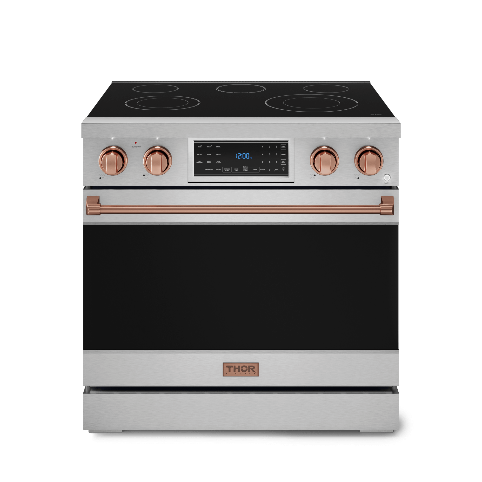Thor Kitchen RSE36RSG 36 Inch Professional Electric Range With Tilt Panel Touch Control In Stainless Steel/Rose Gold Gordon Ramsay Series - Rse36-Rsg