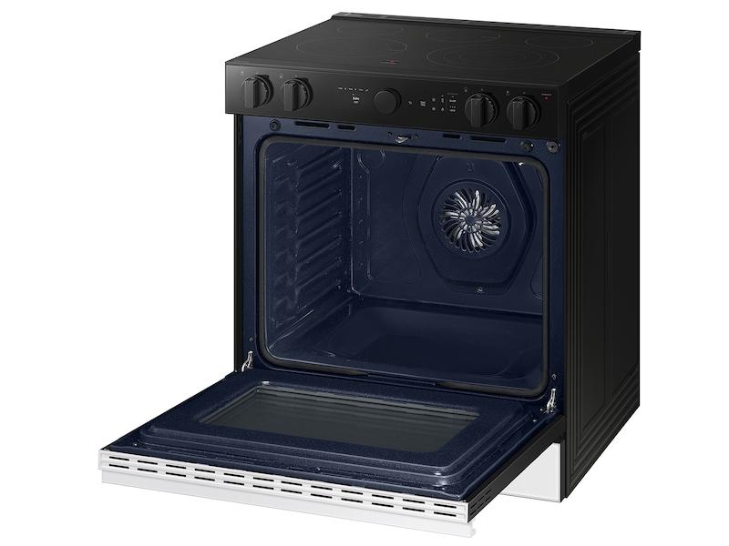 Samsung NSE6DB850212 Bespoke 6.3 Cu. Ft. Smart Slide-In Energy Star® Certified Electric Range With Air Fry In White Glass