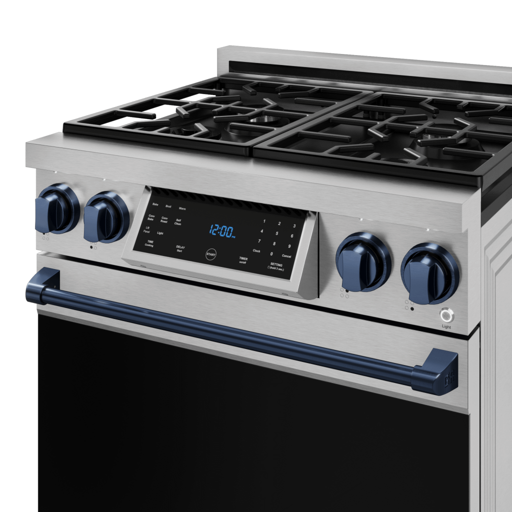 Thor Kitchen RSG30BLU 30 Inch Professional Gas Range With Tilt Panel Touch Control In Stainless Steel/Blue Gordon Ramsay Series - Rsg30-Blu