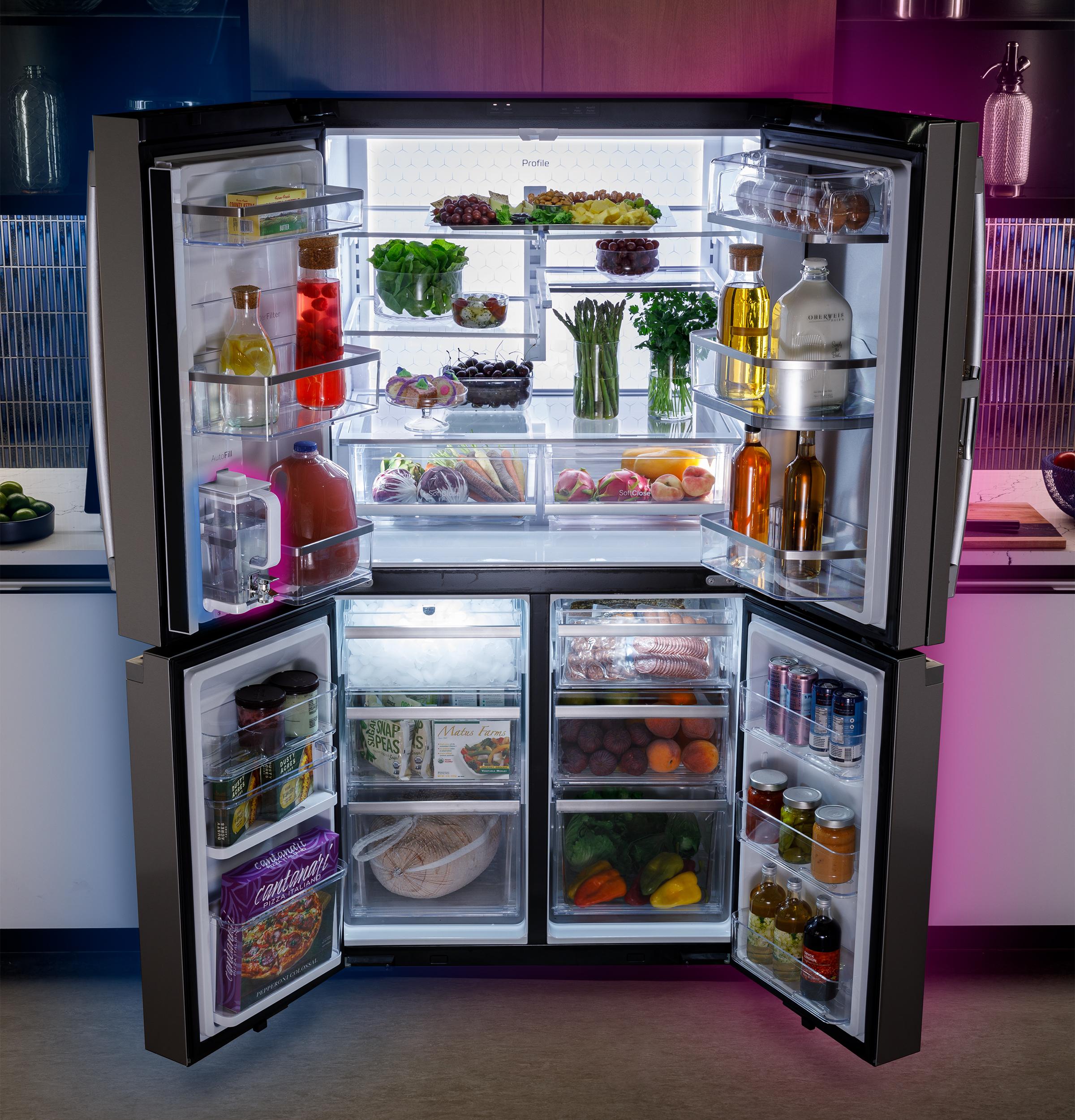 Ge Appliances PAD28BYTFS Ge Profile™ Series Energy Star® 28.4 Cu. Ft. Quad-Door Refrigerator With Dual-Dispense Autofill Pitcher