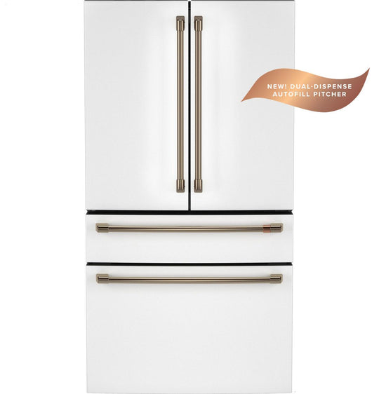 Cafe CJE23DP4WW2 Café™ Energy Star® 23.2 Cu. Ft. Smart Counter-Depth 4-Door French-Door Refrigerator With Dual-Dispense Autofill Pitcher