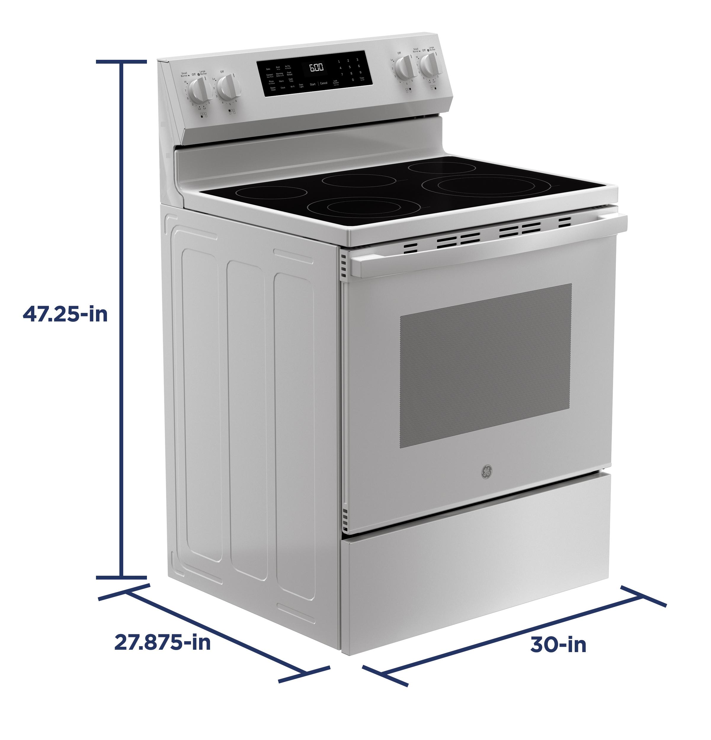 Ge Appliances GRF600AVWW Ge® 30" Free-Standing Electric Convection Range With No Preheat Air Fry And Easywash™ Oven Tray