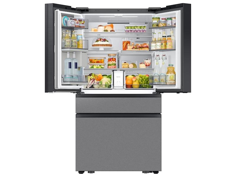 Samsung RF90F29BECR Bespoke 29 Cu. Ft. 4-Door French Door Refrigerator With Ai Home & Ai Vision Inside™ In Charcoal Glass And Stainless Steel
