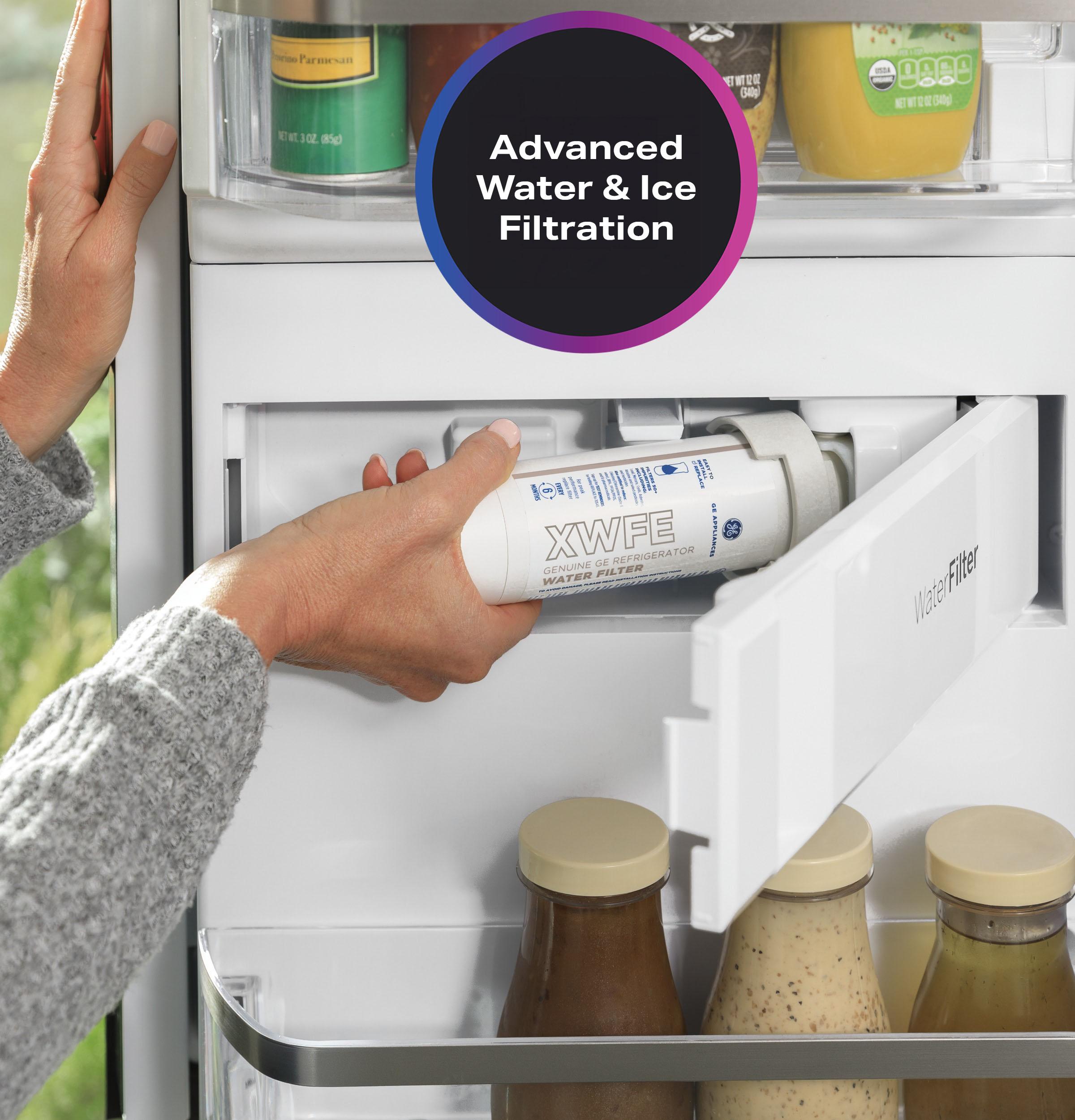 Ge Appliances PXD22BYPFS Ge Profile™ 22.4 Cu. Ft. Smart Counter-Depth Fingerprint Resistant 4-Door French-Door Refrigerator With Door In Door