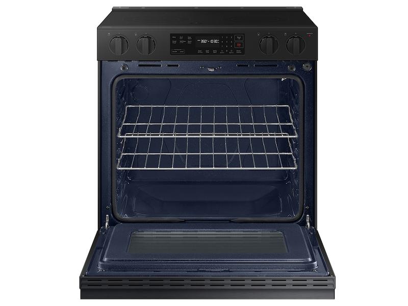 Samsung NSE6DG8100MT Bespoke 6.3 Cu. Ft. Smart Slide-In Electric Range With Precision Knobs In Matte Black Steel