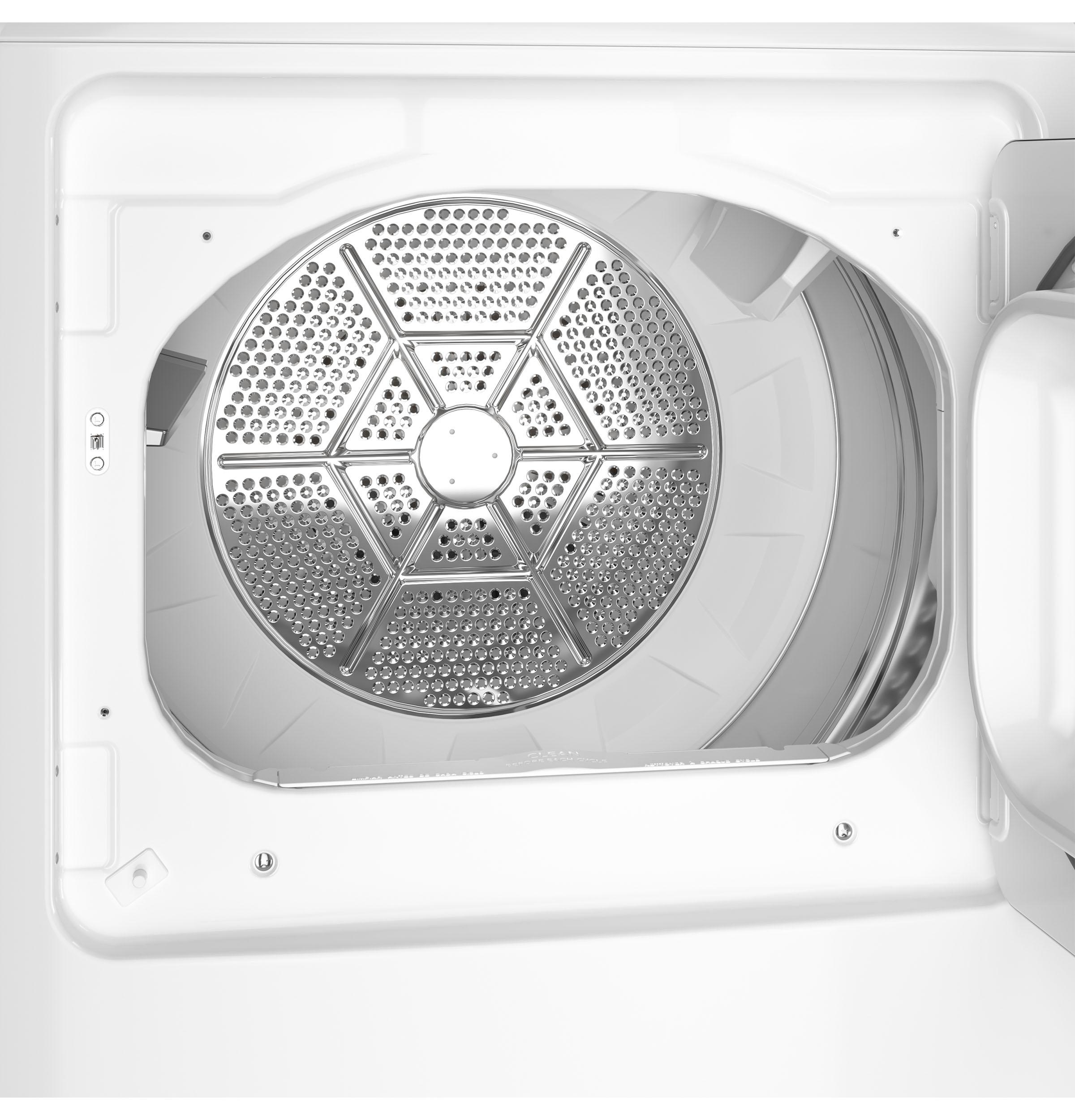 Ge Appliances GTD38EASWWS Ge® 7.2 Cu. Ft. Capacity Electric Dryer With Up To 120 Ft. Venting​ And Reversible Door​