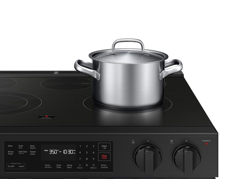 Samsung NSE6DG8100MT Bespoke 6.3 Cu. Ft. Smart Slide-In Electric Range With Precision Knobs In Matte Black Steel