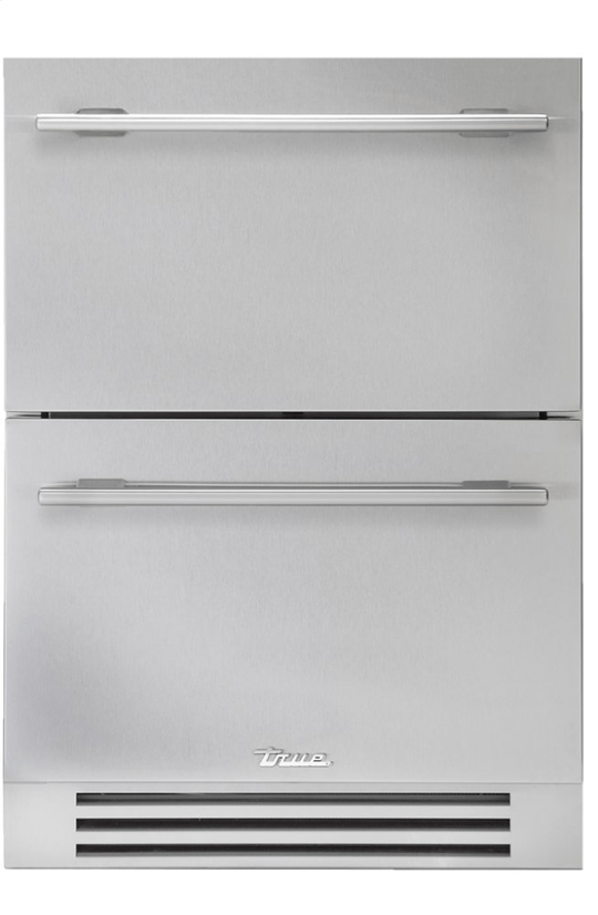 True Residential TUF24DSSC 24 Inch Solid Stainless Door Undercounter Freezer Drawer
