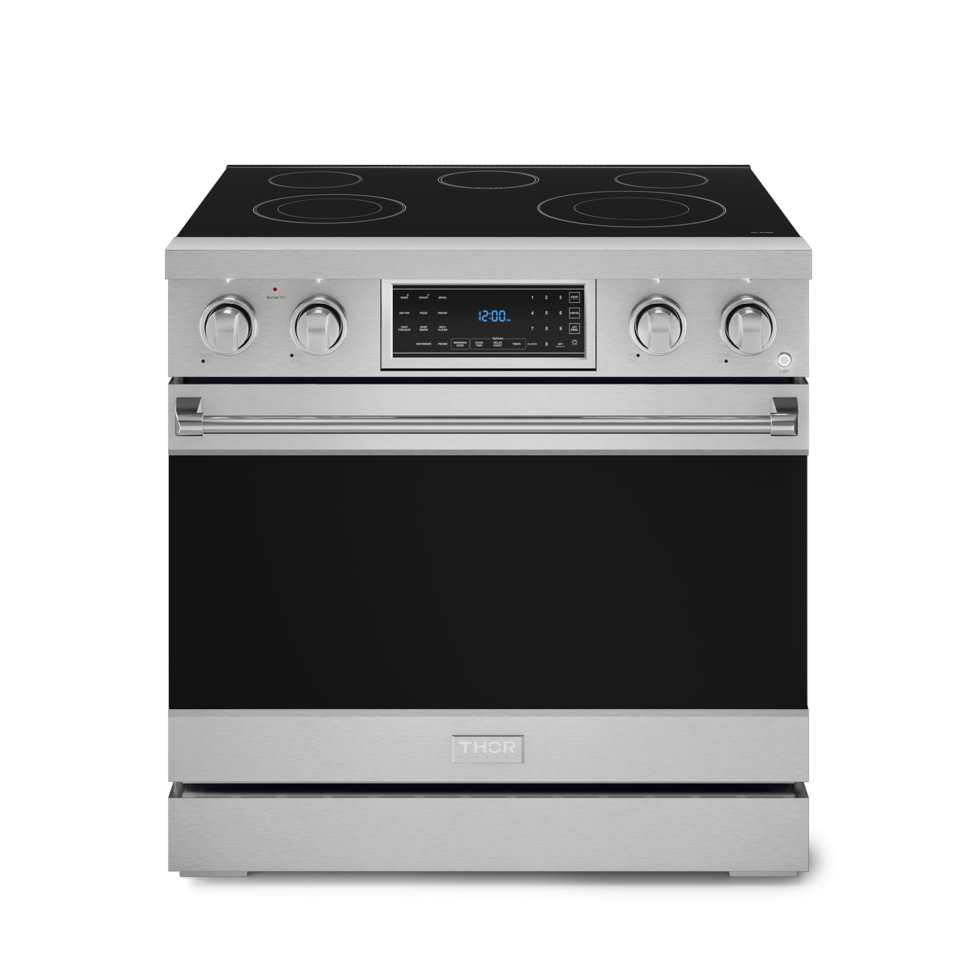 Thor Kitchen RSE36 36 Inch Professional Electric Range With Tilt Panel Touch Control In Stainless Steel Gordon Ramsay Series - Rse36
