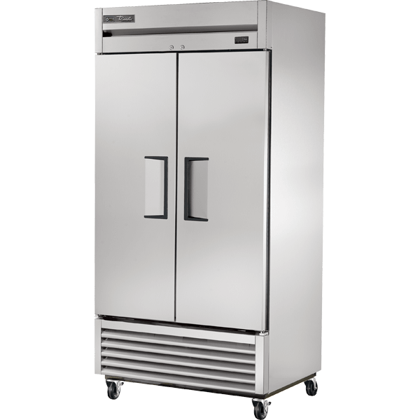True Manufacturing Commercial T35HC Reach-In Solid Swing Door Refrigerator With Hydrocarbon Refrigerant