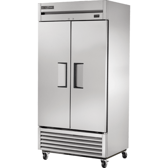 True Manufacturing Commercial T35HC Reach-In Solid Swing Door Refrigerator With Hydrocarbon Refrigerant