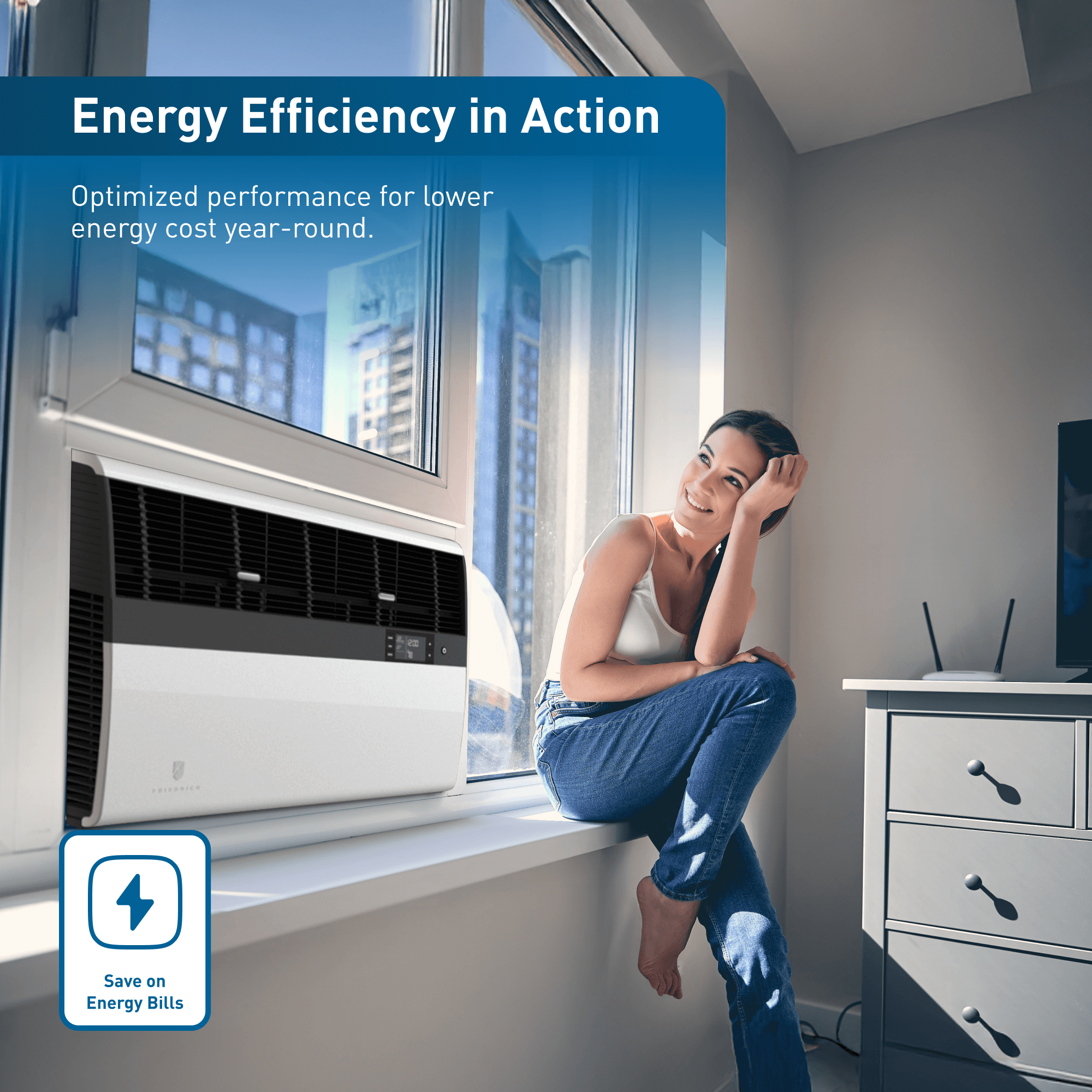 Friedrich KCVM14B10A Friedrich K Hl Inverter 14,000 Btu 115V Smart Window/Wall Air Conditioner - Cool Only