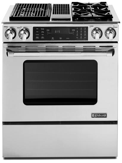 Jennair JDS9865BDP Stainless Steel Jenn-Air® Slide-In Modular Dual-Fuel Downdraft Range With Convection, 30