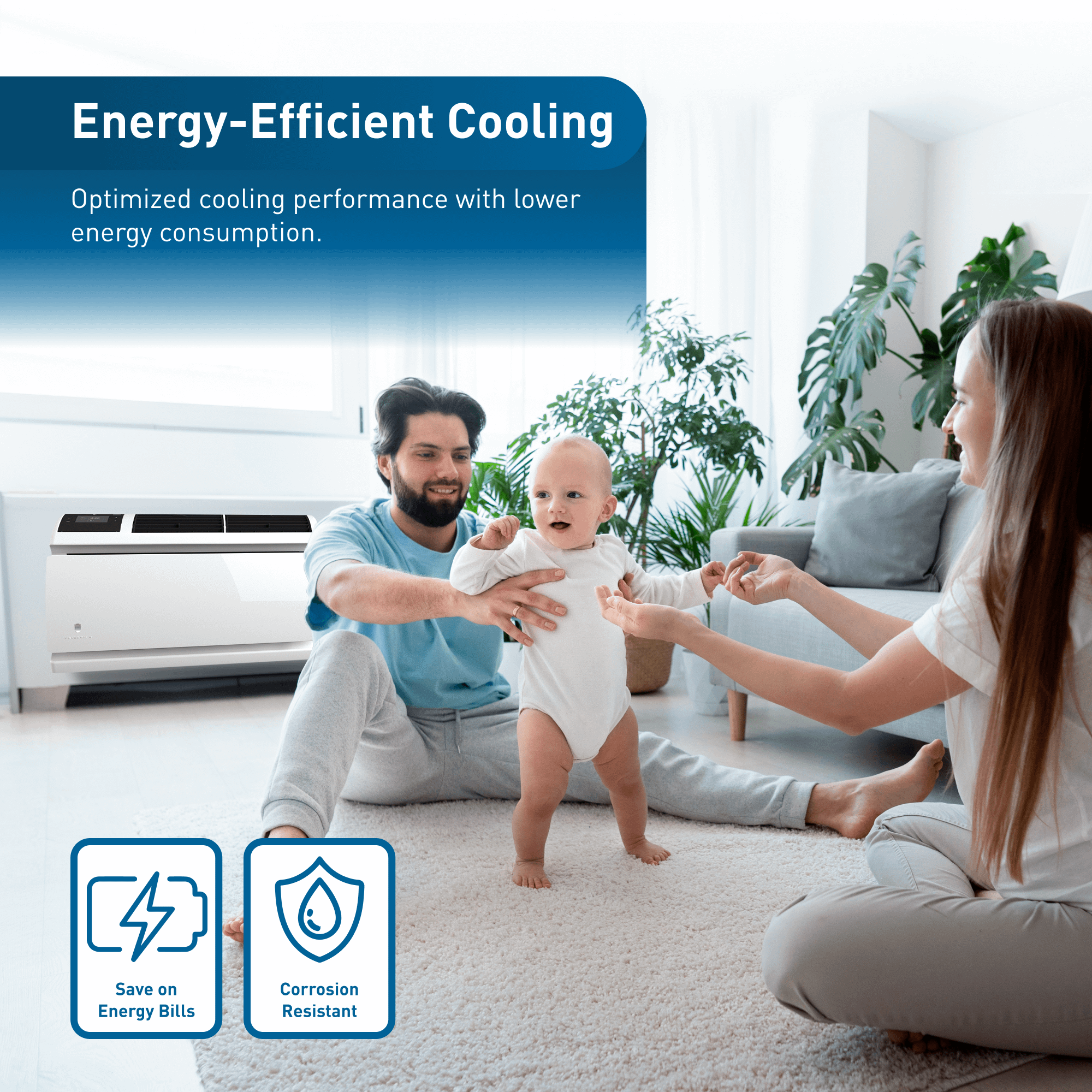 Friedrich WCVT10B10A Friedrich Wallmaster Inverter 10,000 Btu 115V Smart Through-The-Wall Air Conditioner - Cool Only