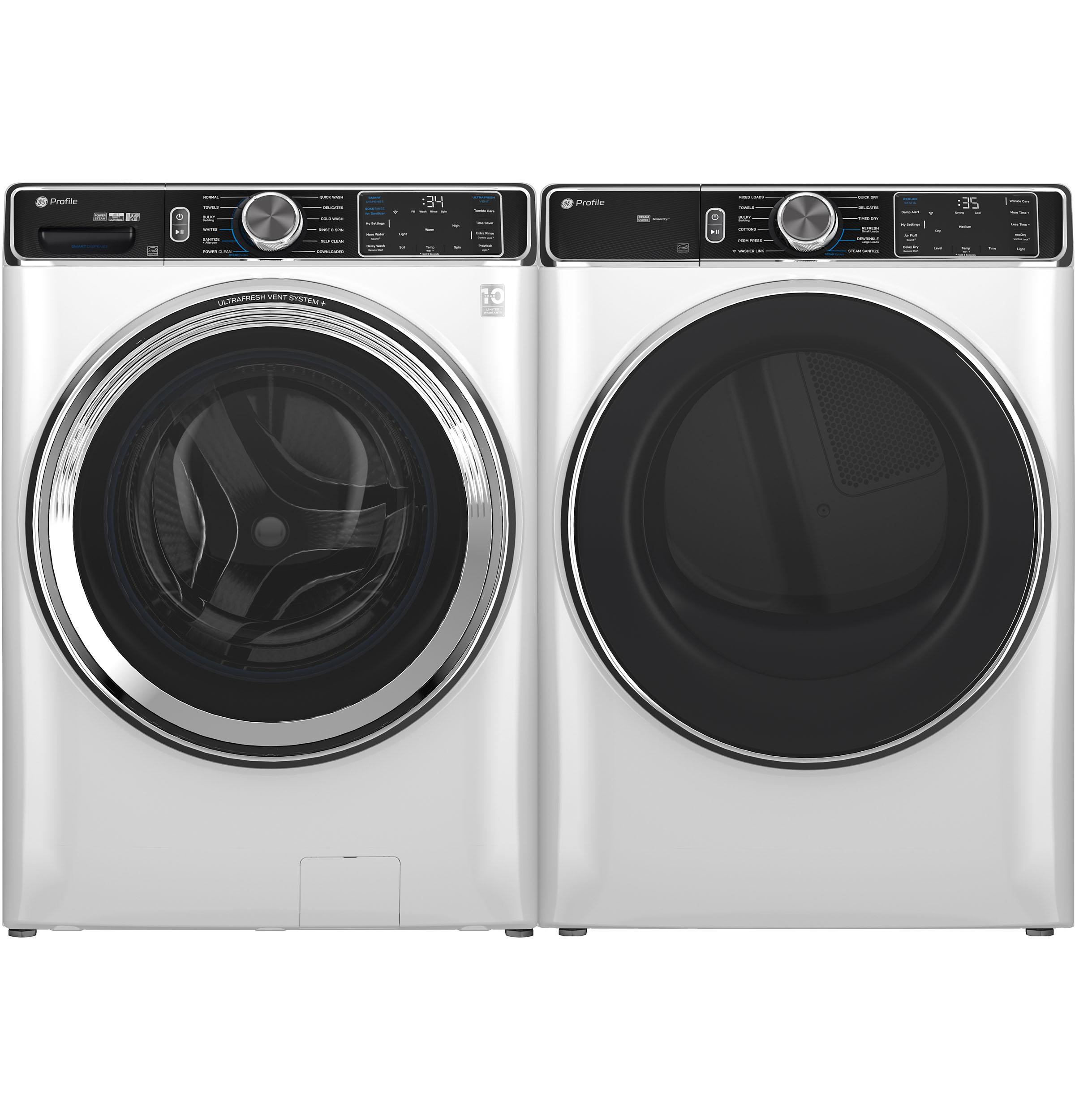 Ge Appliances PFD87GSSVWW Ge Profile™ 7.8 Cu. Ft. Capacity Smart Front Load Gas Dryer With Steam And Sanitize Cycle