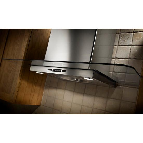 Jennair JXW5036WS Glass Collection Wall-Mount Canopy Hood, 36