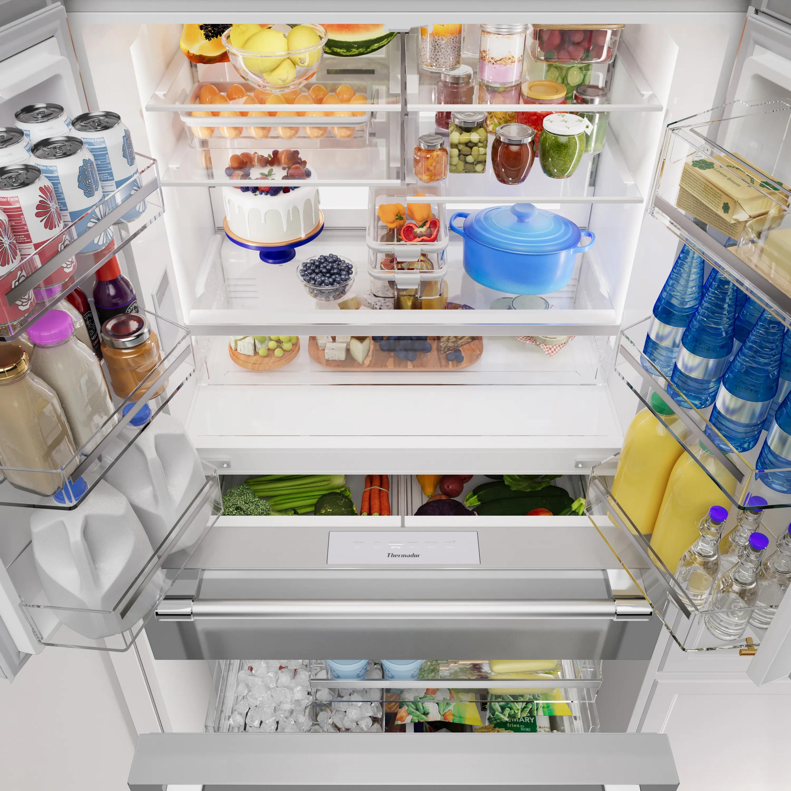 Thermador T36FL821NS Professional Freestanding French Door Bottom Mount Refrigerator 36'' Professional Stainless Steel
