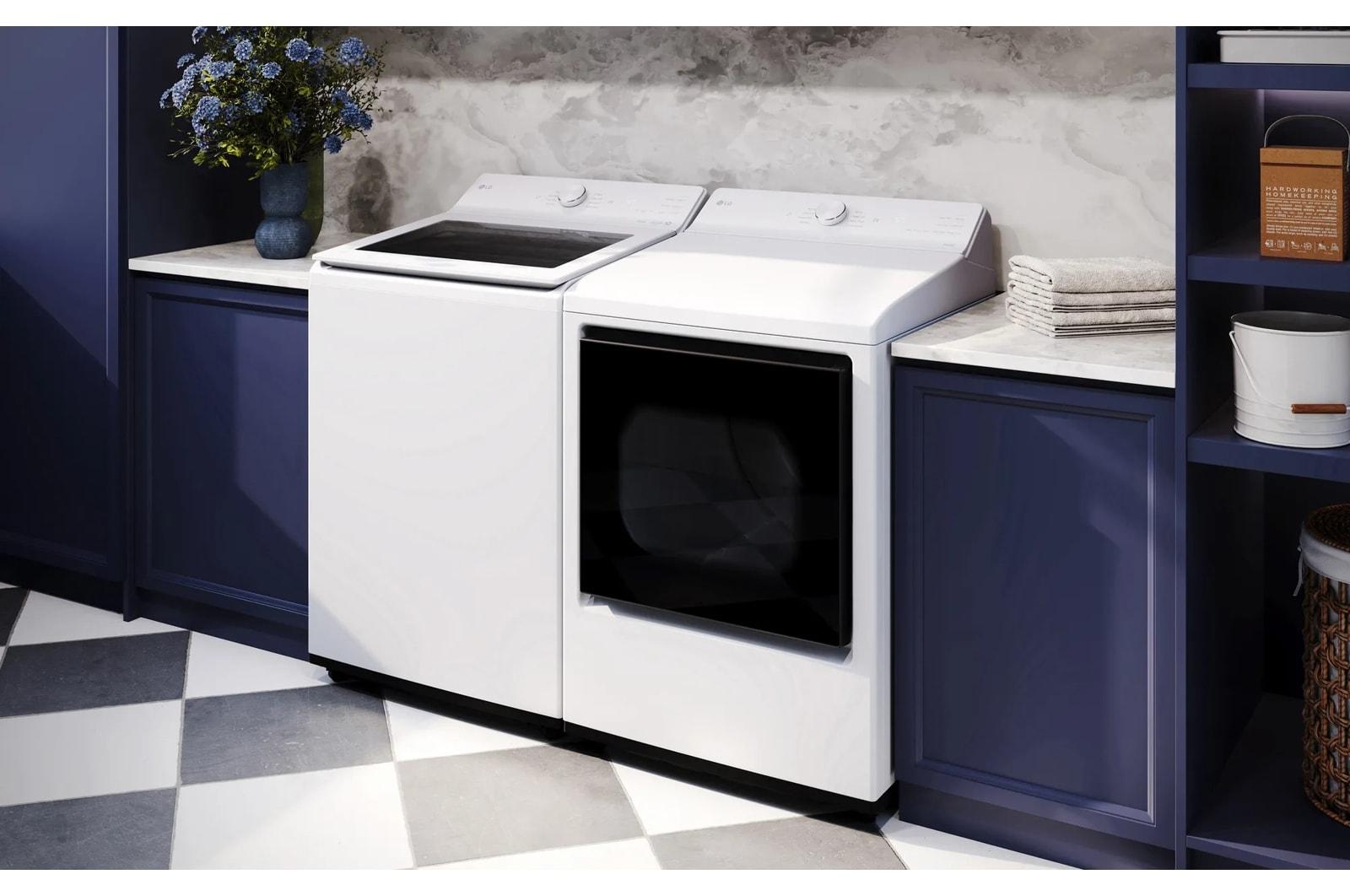 Lg DLG8201W 7.3 Cu. Ft. Ultra Large Capacity Rear Control Gas Dryer With Ai Sensing And Thinq® Smart Features