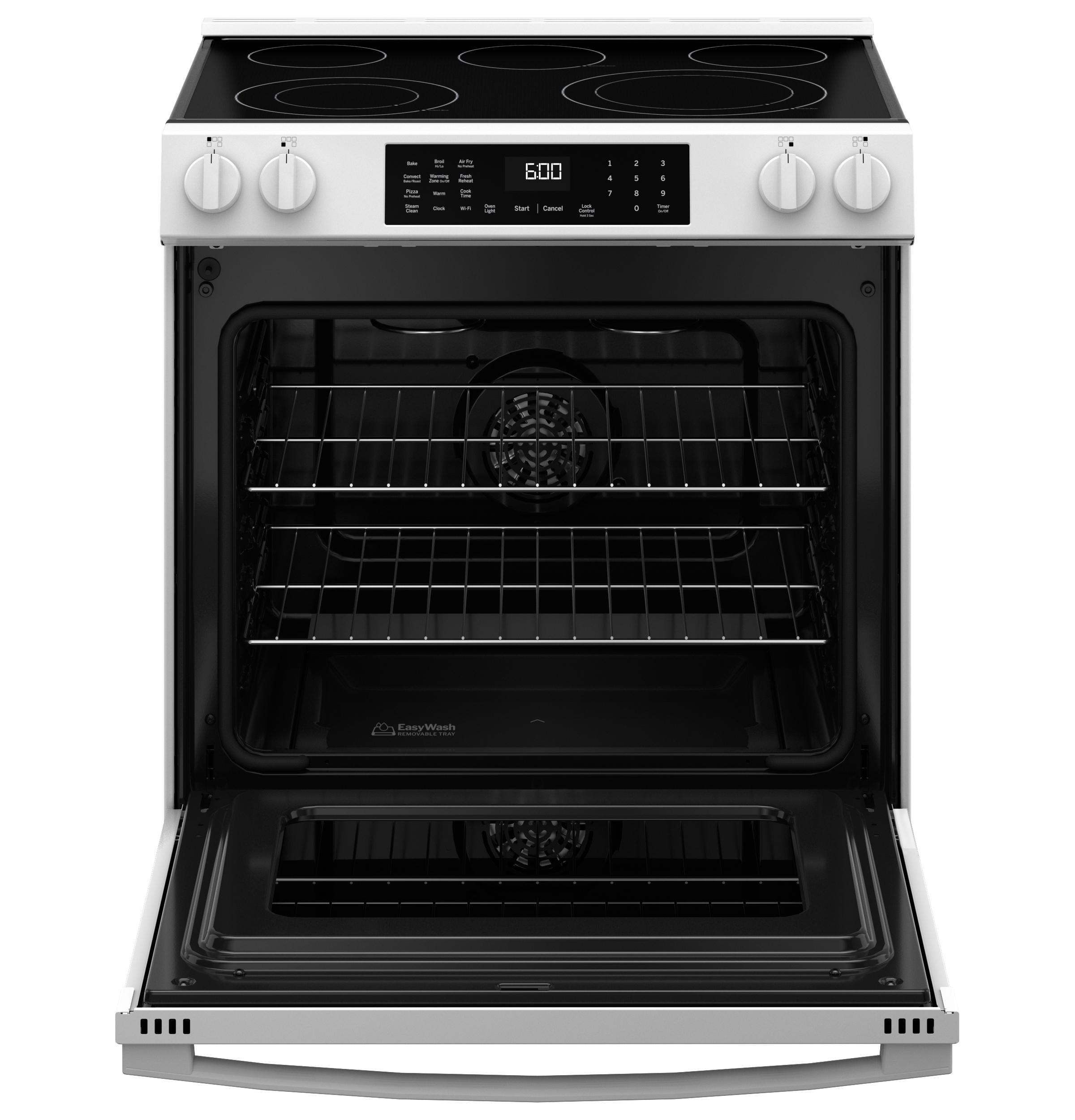Ge Appliances GRS600AVWW Ge® 30" Slide-In Electric Convection Range With No Preheat Air Fry And Easywash™ Oven Tray
