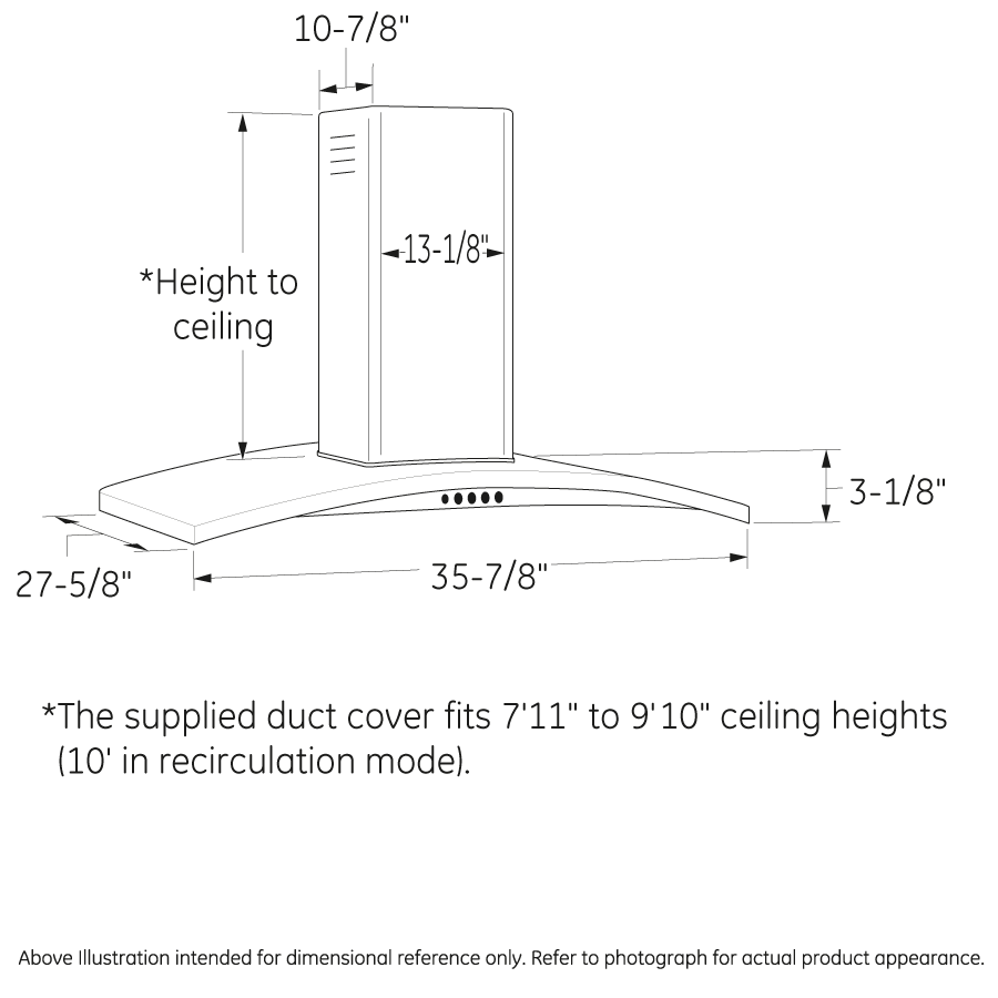 Haier UVI7361SWSS 36" Island-Mount Chimney Hood
