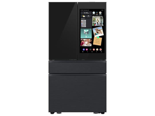 Samsung RF90F29AECE Bespoke 29 Cu. Ft. 4-Door French Door Refrigerator With Ai Family Hub™+ & Ai Vision Inside™ In Charcoal Glass And Black/Charcoal