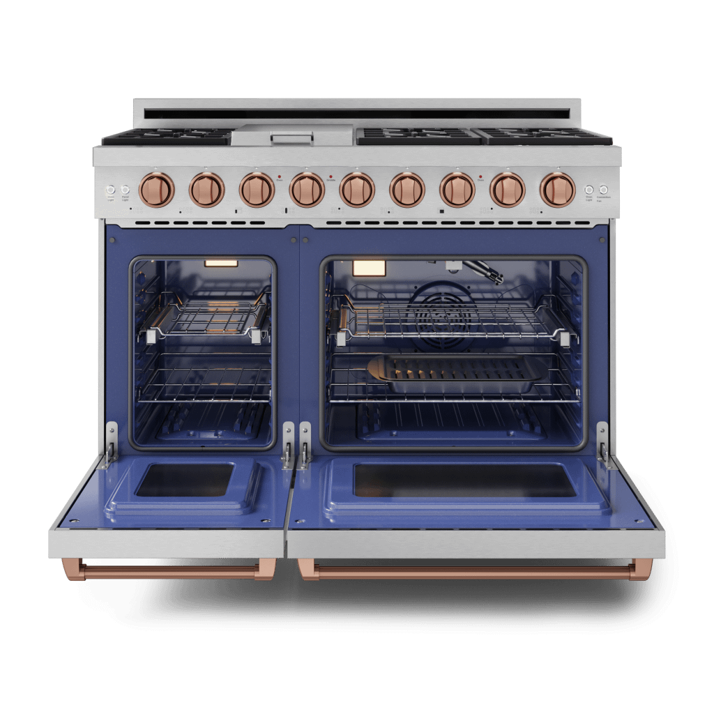 Thor Kitchen RSG48ELPRSG 48 Inch Professional Lp Range With Pro-Style Knobs In Stainless Steel/Rose Gold Gordon Ramsay Series - Rsg48Elp-Rsg