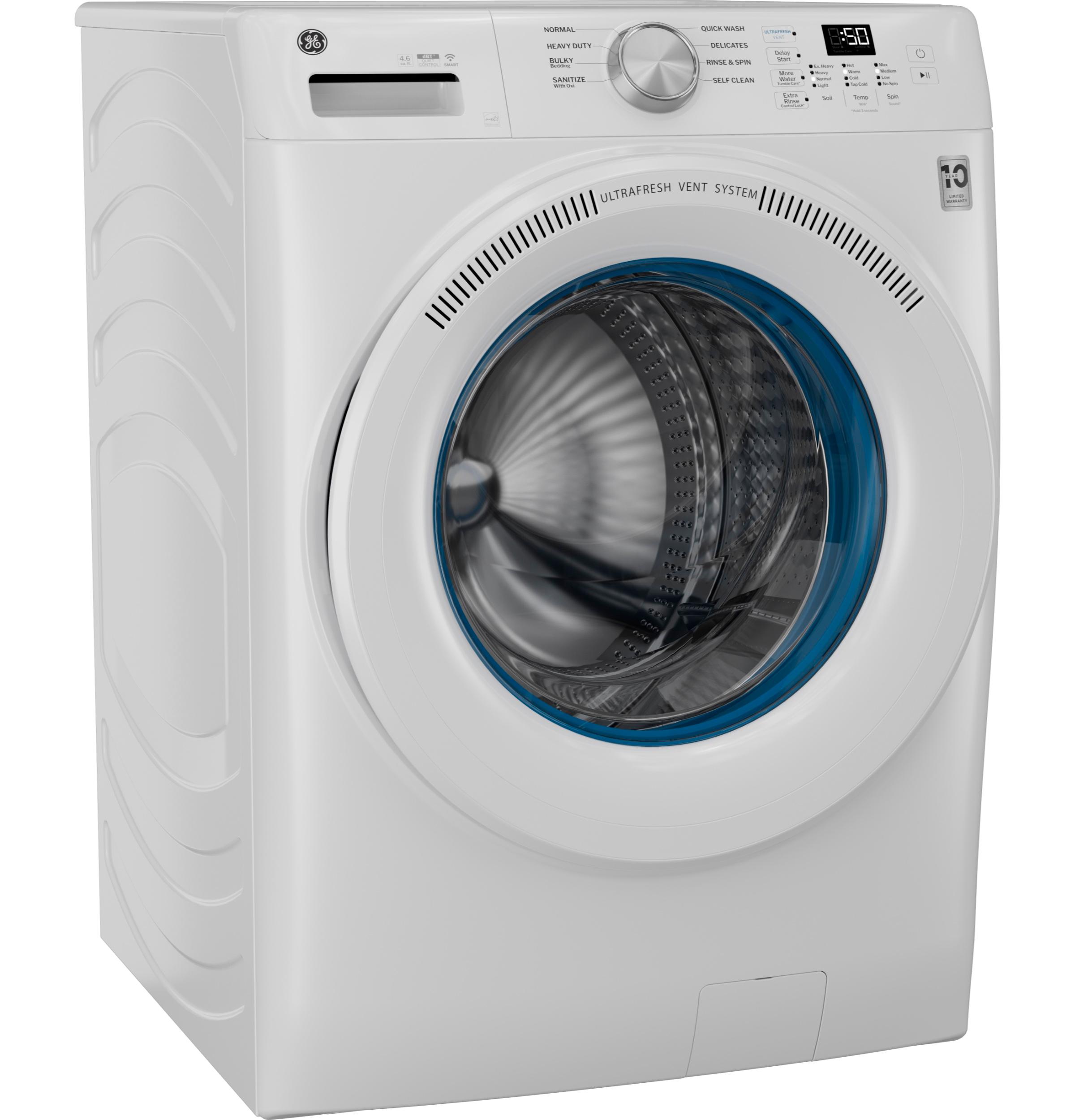 Ge Appliances GFW350SSYWW Ge® Energy Star® 4.6 Cu. Ft. Capacity Smart Front Load Washer With Ultrafresh Vent System With Odorblock™