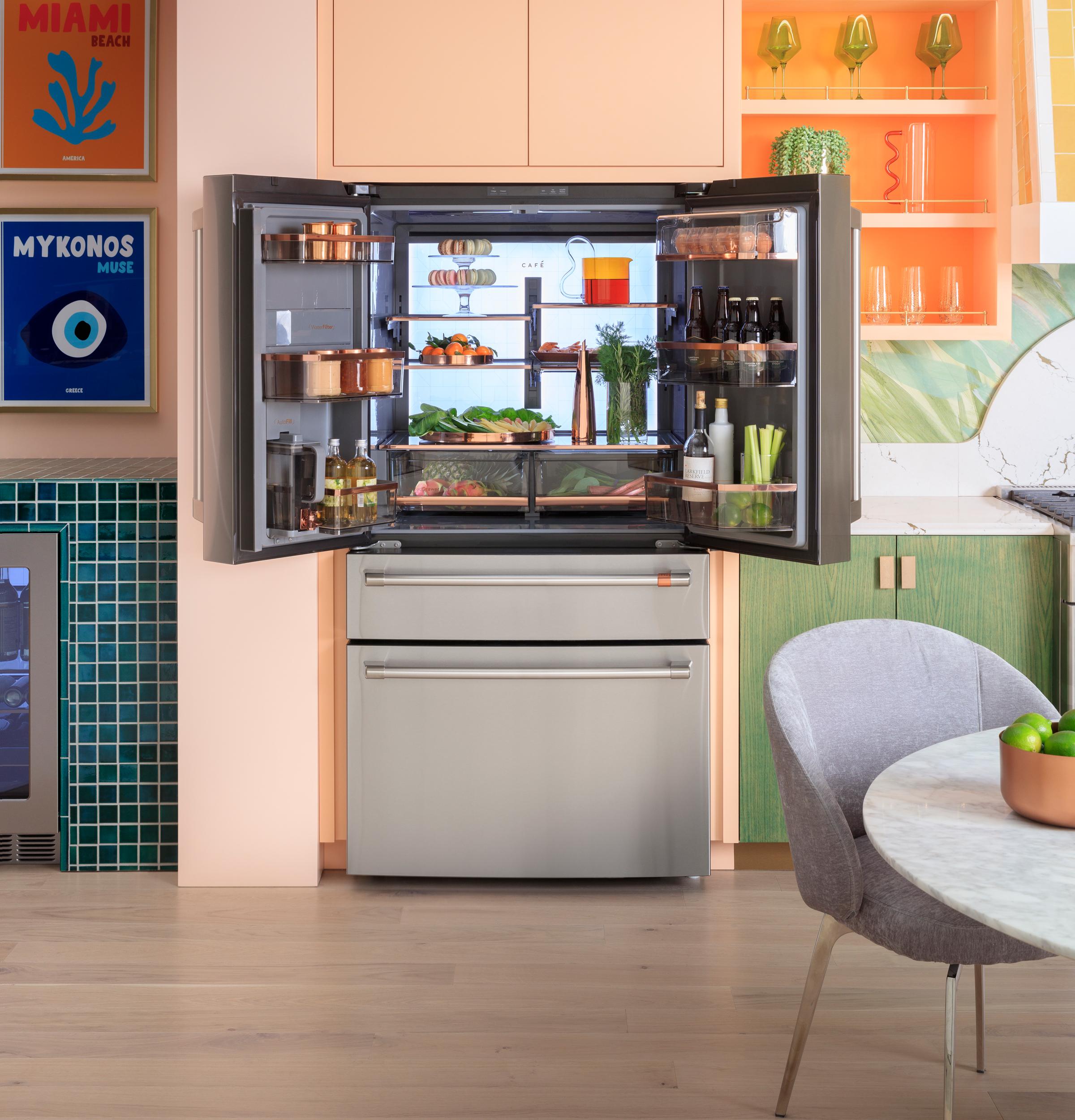Cafe CJE23DP3WD1 Café™ Energy Star® 23.2 Cu. Ft. Smart Counter-Depth 4-Door French-Door Refrigerator With Dual-Dispense Autofill Pitcher