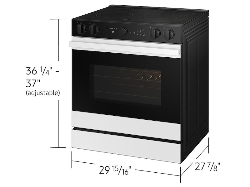 Samsung NSE6DB850212 Bespoke 6.3 Cu. Ft. Smart Slide-In Energy Star® Certified Electric Range With Air Fry In White Glass