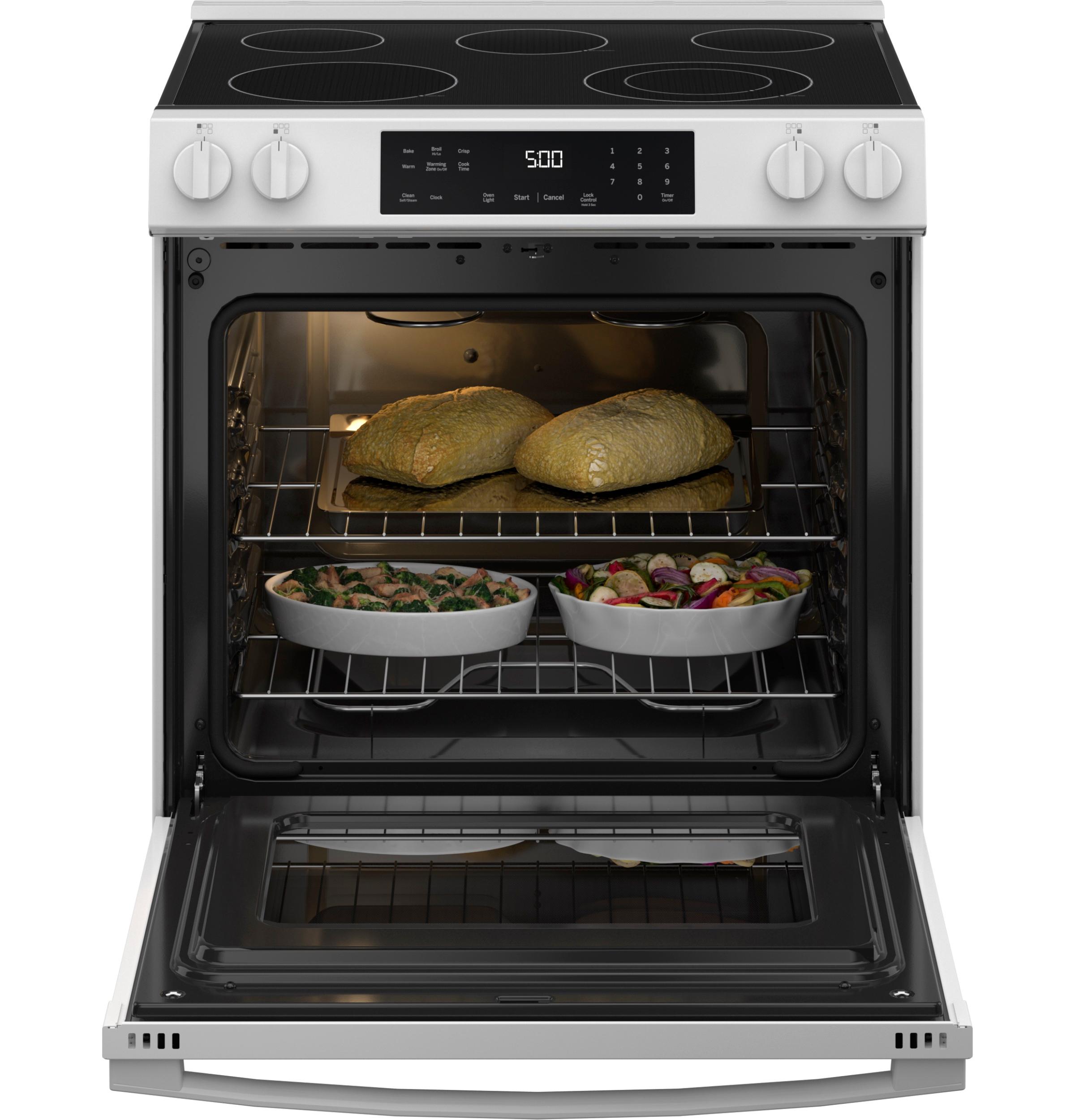 Ge Appliances GRS500PVWW Ge® Energy Star® 30" Slide-In Electric Range With Crisp Mode