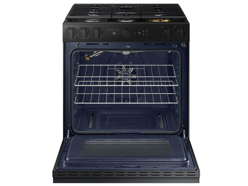 Samsung NSG6DG8500MT Bespoke 6.0 Cu. Ft. Smart Slide-In Gas Range With Air Sous Vide & Air Fry In Matte Black Steel