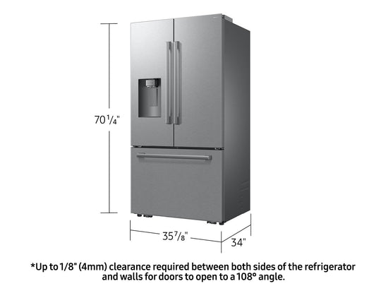 Samsung RF70H30GER Bespoke Ai 3-Door French Door Zero Clearance Fit Sphere Ice™ 29 Cu. Ft.