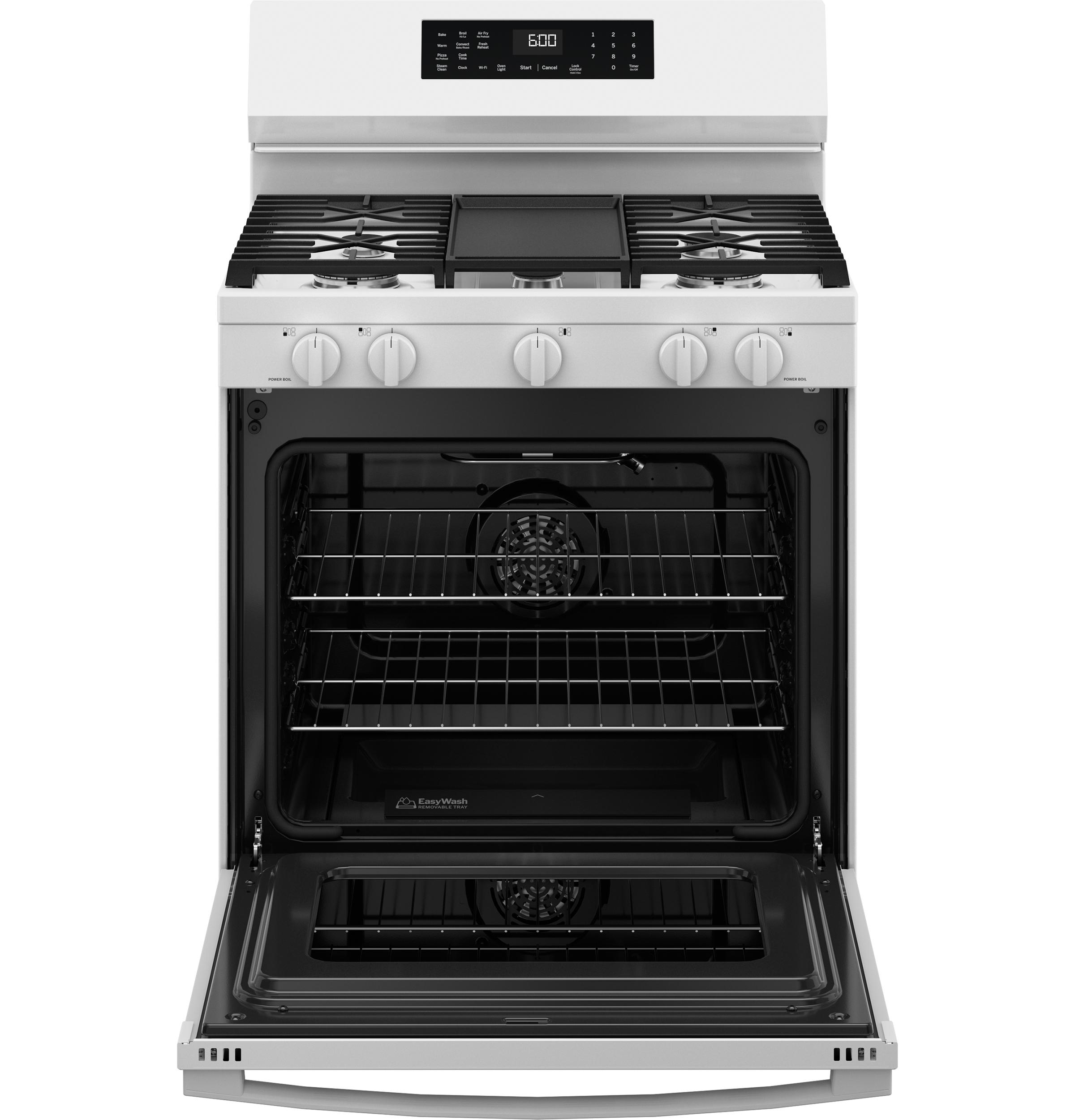 Ge Appliances GGF600AVWW Ge® 30" Free-Standing Gas Convection Range With No Preheat Air Fry And Easywash™ Oven Tray
