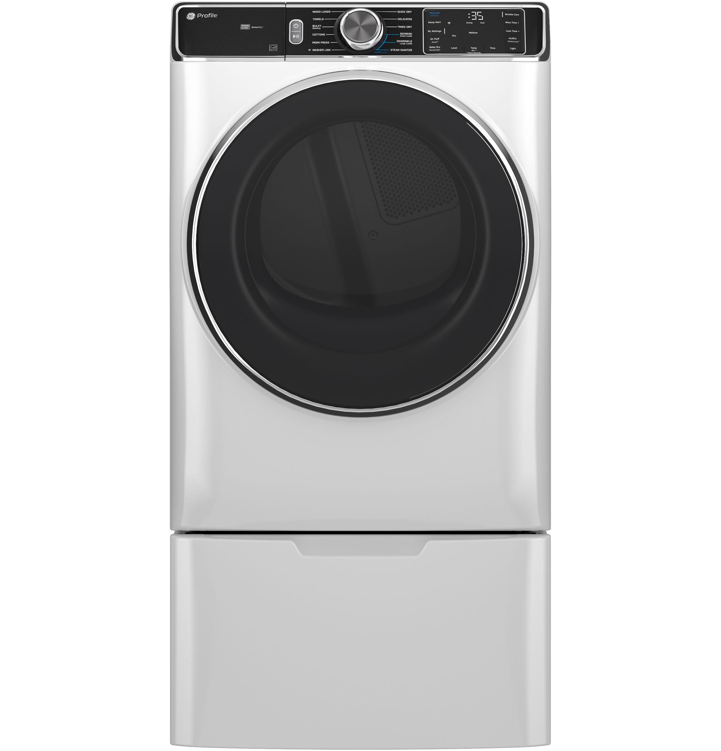 Ge Appliances PFD87GSSVWW Ge Profile™ 7.8 Cu. Ft. Capacity Smart Front Load Gas Dryer With Steam And Sanitize Cycle
