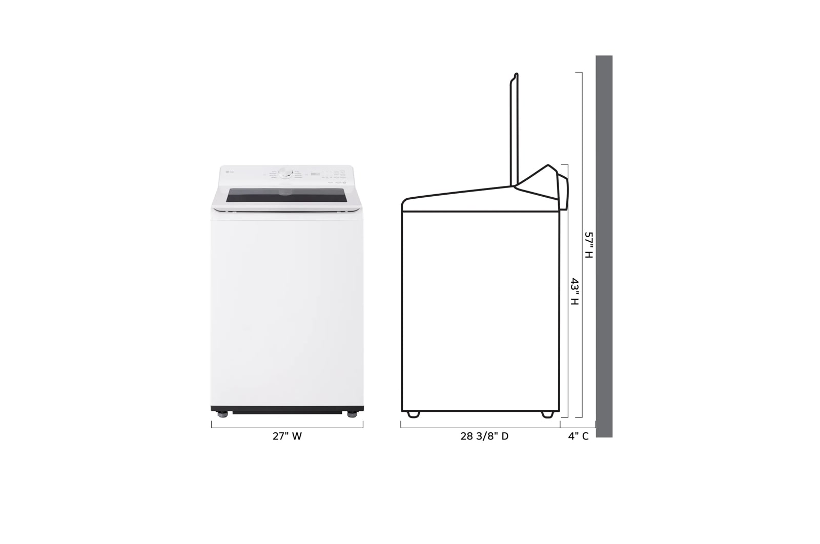 Lg WT8200CW 5.0 Cu. Ft. Mega Capacity Smart Top Load Washer With Easyunload™ & Ai Sensing