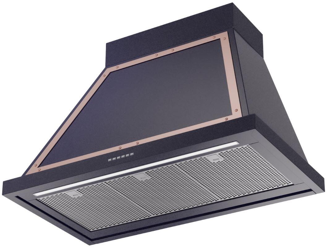 Ilve UANB36MBP Nostalgie 36 Inch Blue Wall Mount Range Hood