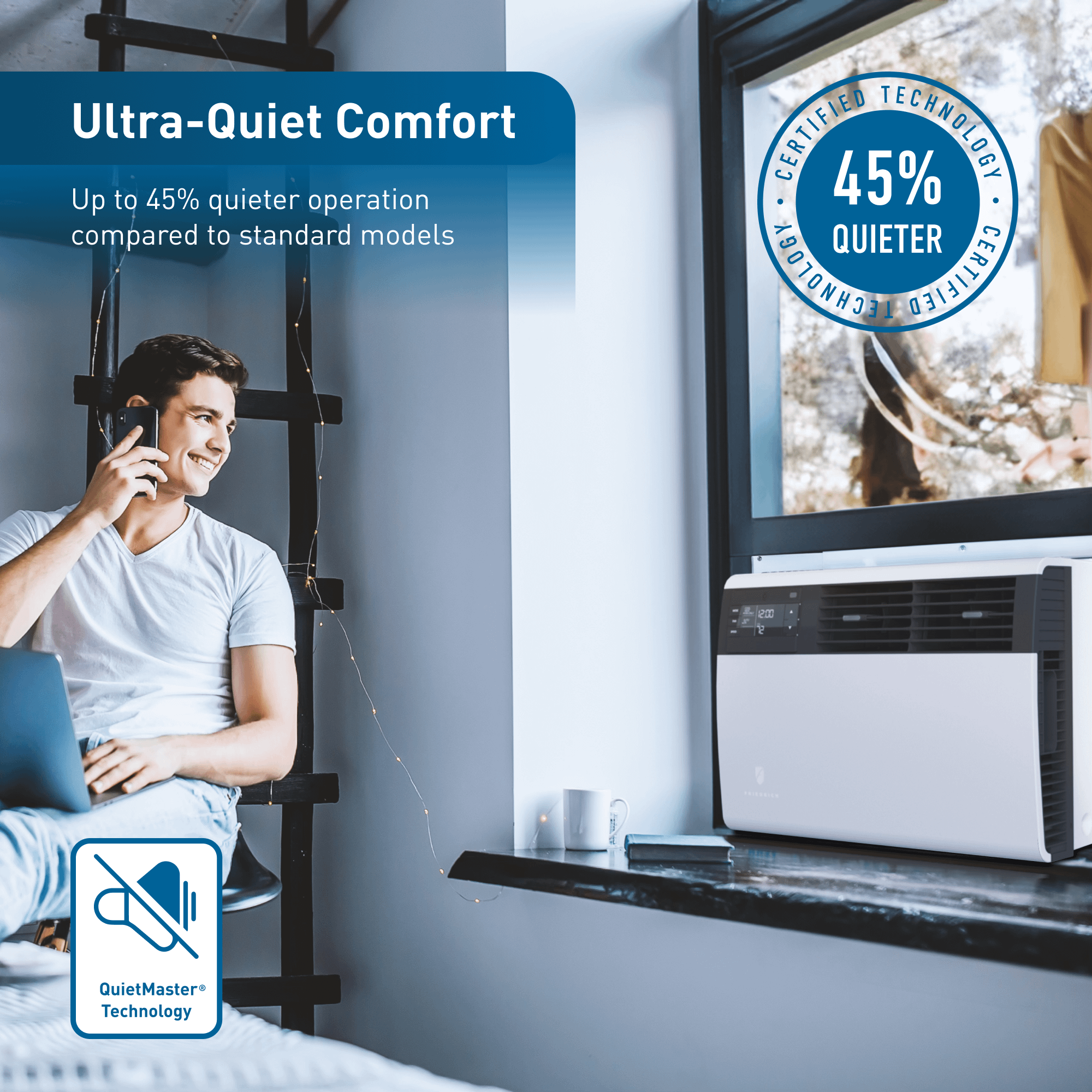 Friedrich KCVM14B10A Friedrich K Hl Inverter 14,000 Btu 115V Smart Window/Wall Air Conditioner - Cool Only