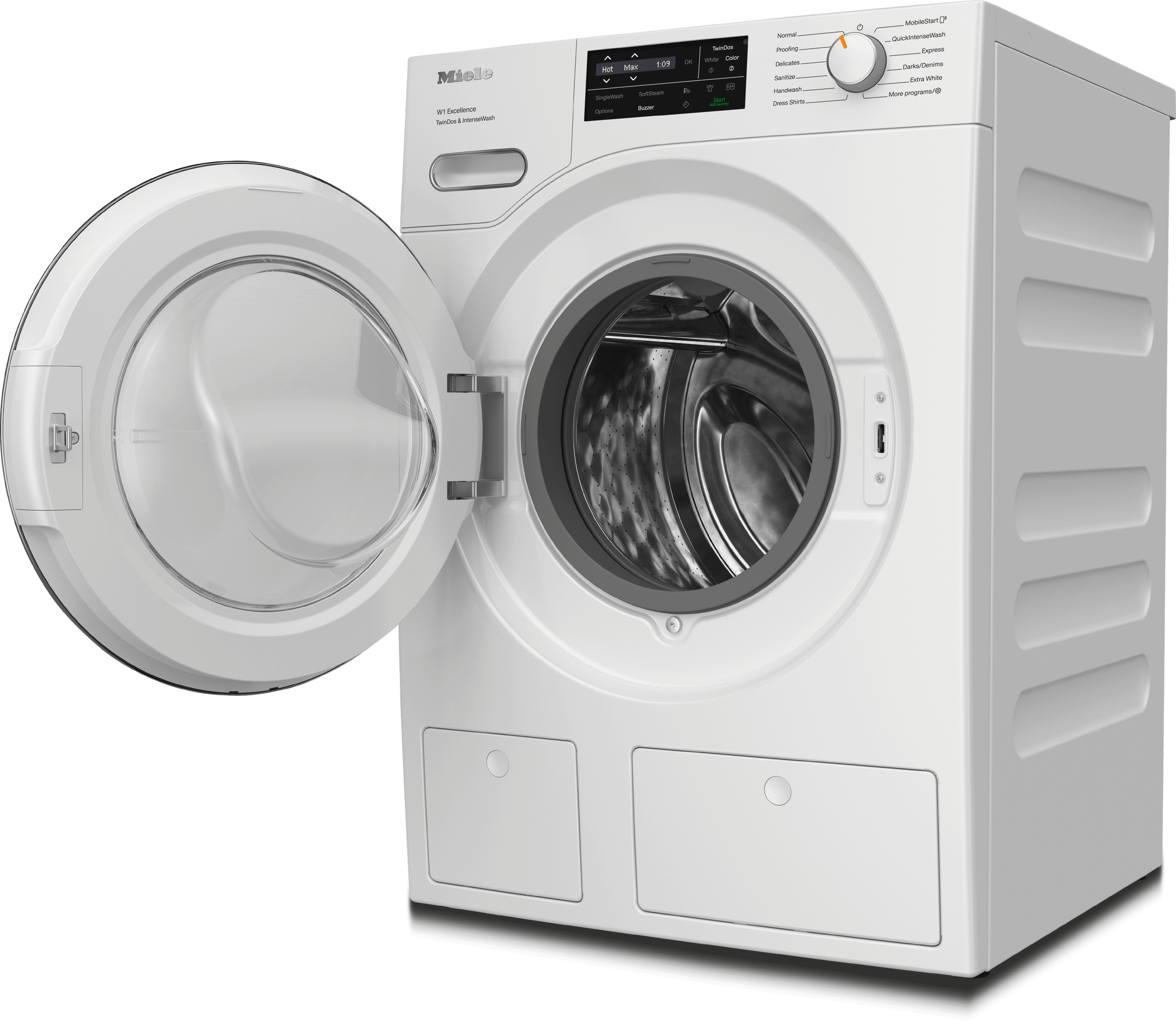 Miele WXI860WCS Wxi860 Wcs Tdos & Intensewash Lotus White - W1 Front-Loading Washing Machine: 8 Kg 1600 Rpm Auto Dosing Intensewash Pre-Ironing Singlewash