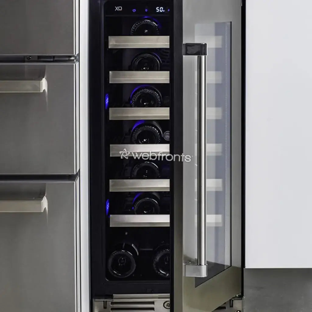 Xo Appliance XOU15WGBSR Wine Cooler 15" Black Stainless Rh