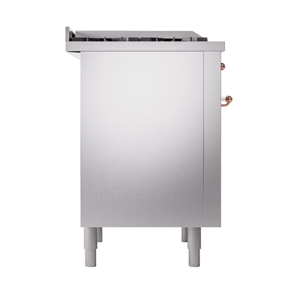 Ilve UN36FQNMPSSP Ilve Un36Fqnmpssp Nostalgie Ii Noblesse 36" Dual Fuel Range (Natural Gas, Solid Door, Stainless Steel, Copper)