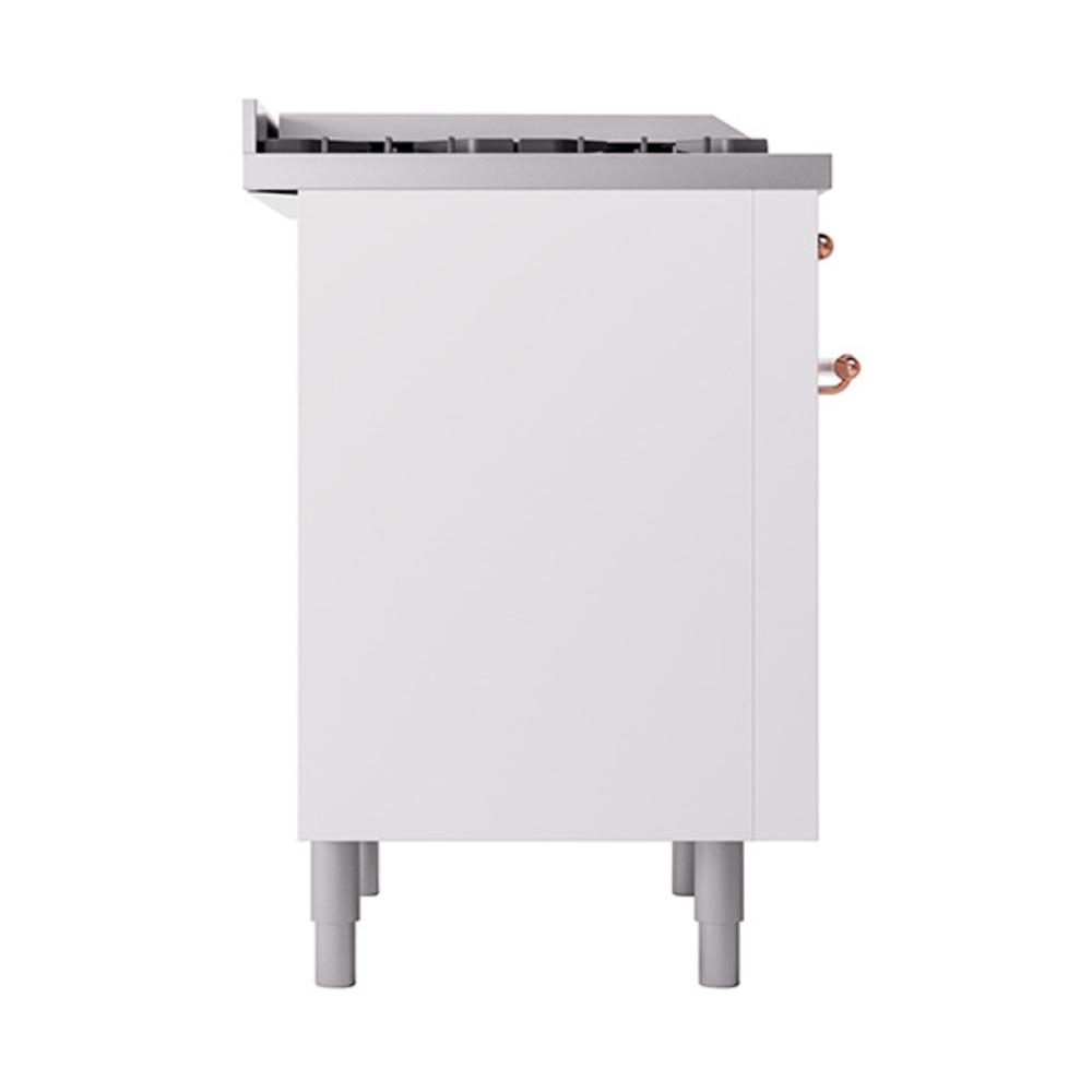 Ilve UN36FQNMPWHPLP Ilve Un36Fqnmpwhplp Nostalgie Ii Noblesse 36" Dual Fuel Range (Liquid Propane, Solid Door, White, Copper)