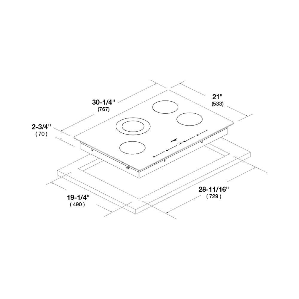Fulgor Milano F7RT30B1 30" Glass-Ceramic Cooktop
